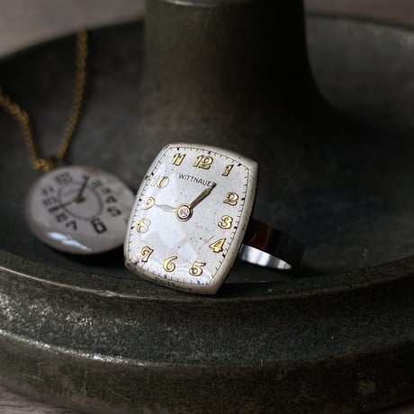 【new!!】antique tonneau dial ring #13 "WITTNAUER" 【K1024】