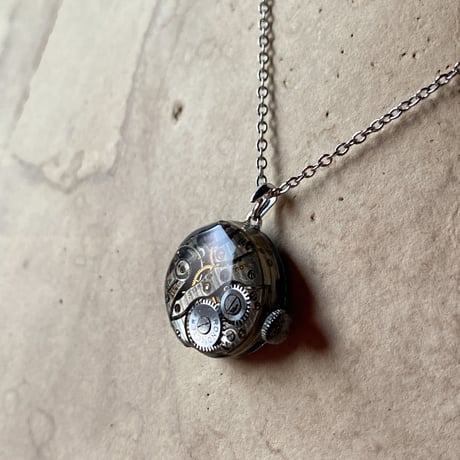 【K0662】 dial&movement necklace "DATE STAR"