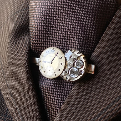 antique dial&movement tiepin【K0843】