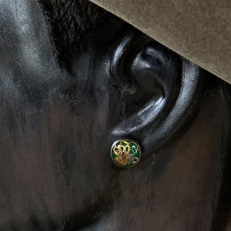 CLOPOA petit pierced earrings green【K0543】