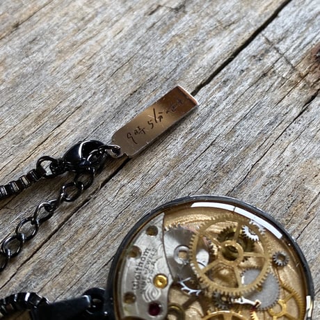 CLOPOA BLACK standard necklace gold【K0567】