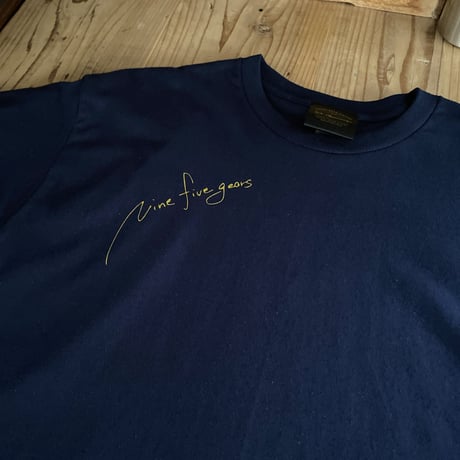 9時5分の歯車オリジナルTシャツ "10th ANNVERSARY" ネイビー×ゴールド