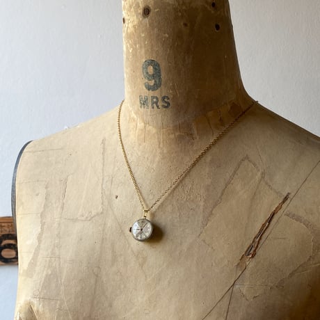 antique dial&movement necklace K18GP【K0867】