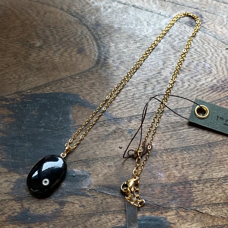 antique oval dial necklace "eastern europe"【K0795】