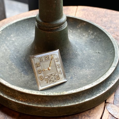 antique dial brooch "swiss military【K0806】