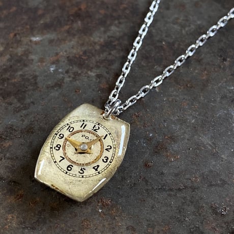 antique unique dial necklace【K0531】