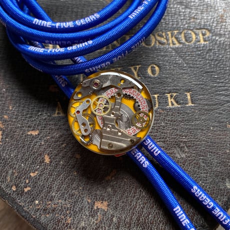 【K0639】 CLOPOA "NINE-FIVE GEARS" looptie necklace blue