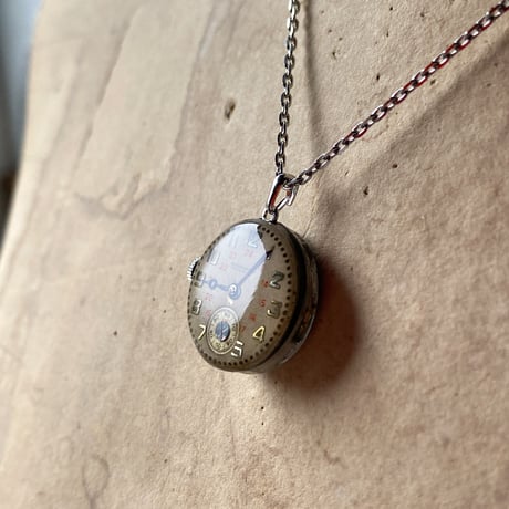 antique dial&movement necklace【K0706】
