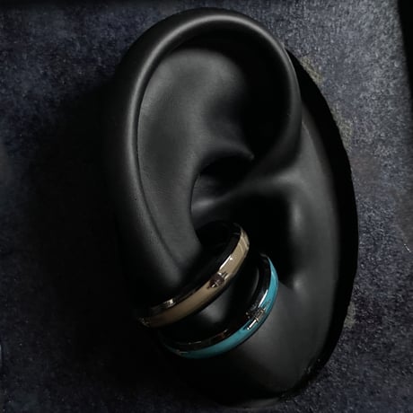 【K0688】CLOPOA BLACK standard 2way earcuff&rings 2本セット