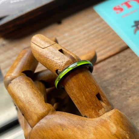CLOPOA BLACK large 2way earcuff&rings light green #22【K0866】