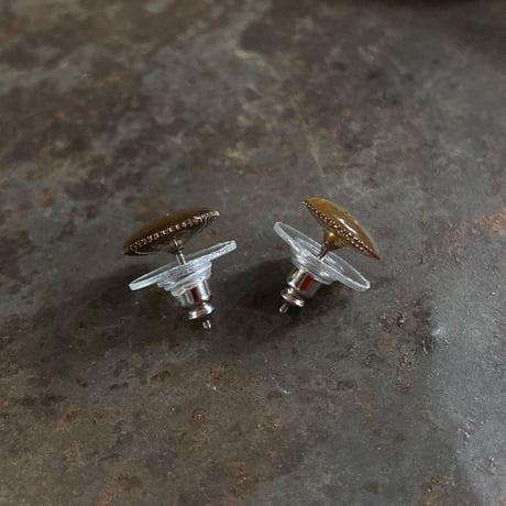 【K0678】 antique watch gear pierced earrings