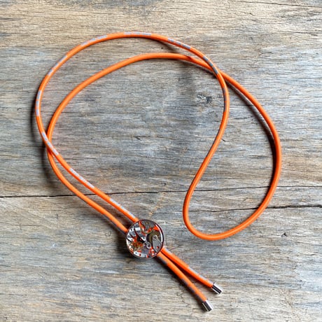 【K0638】 CLOPOA "NINE-FIVE GEARS" looptie necklace orange