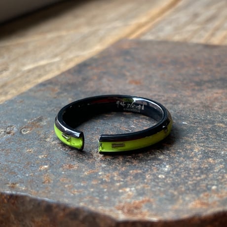 CLOPOA BLACK large 2way earcuff&rings light green #22【K0866】