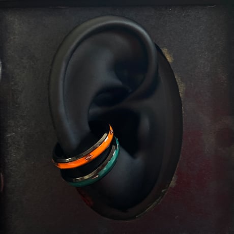 【new!!】CLOPOA BLACK standard 2way earcuff&rings 2本セット【K1015】