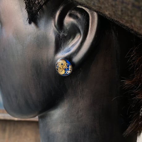 CLOPOA standard pierced earrings blue 【K0989】