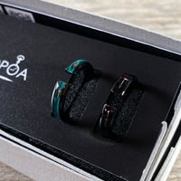 CLOPOA BLACK 2way earcuff&ring 2本セットcyan×bordeaux【K0607】
