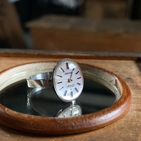 antique oval dial ring "SEIKO" #15【K0769】