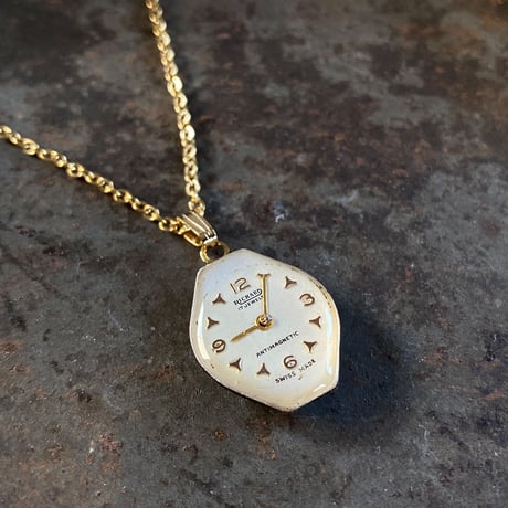 【K0611】 antique dial necklace K18GP