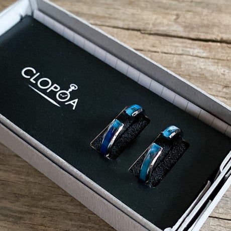CLOPOA standard 2way earcuff&rings “marine color”2本セット 【K0790】