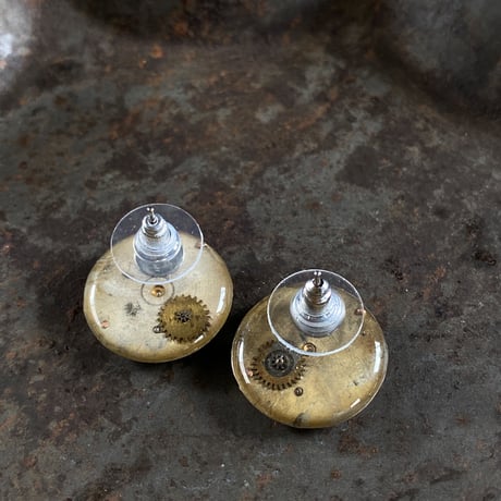 【K0618】 dial pierced earrings