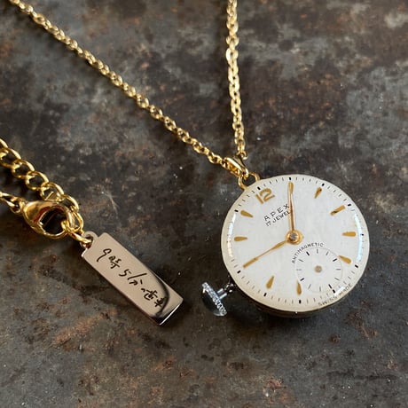 【K0691】antique dial&movement necklace  K18GP