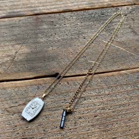 antique dial long necklace K18GP "KELTON"【K0870】