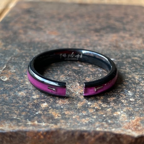 CLOPOA BLACK large 2way earcuff&rings purple #22【K0865】