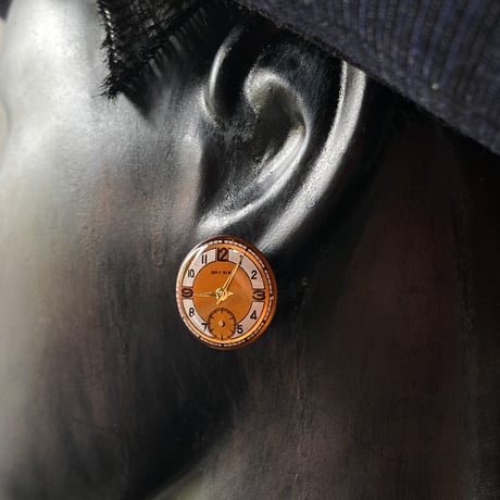 【K0702】 antique color dialpierced earrings