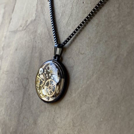 CLOPOA BLACK standard necklace gold【K0567】