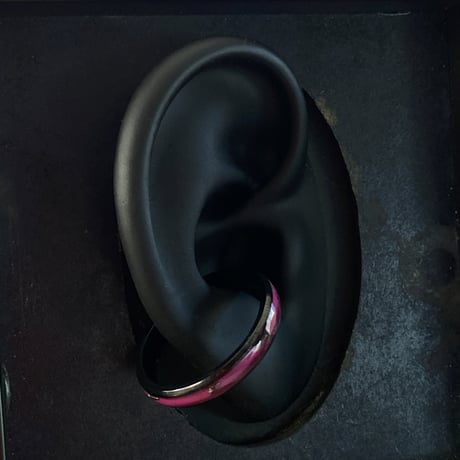 CLOPOA BLACK large 2way earcuff&rings purple #22【K0865】