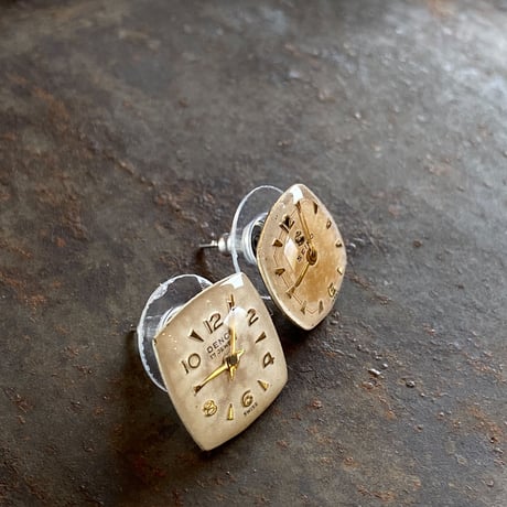 antique dial pierced earrings【K0555】