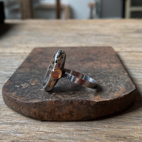 antique movement ring "USA ELGIN" #16(ボックス付)【K0965】