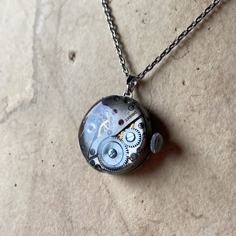 antique dial&movement necklace【K0706】