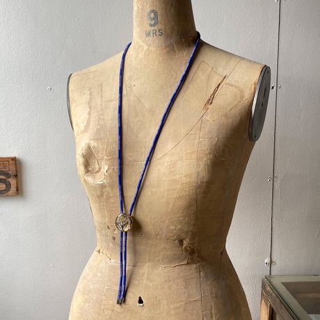 【K0639】 CLOPOA "NINE-FIVE GEARS" looptie necklace blue