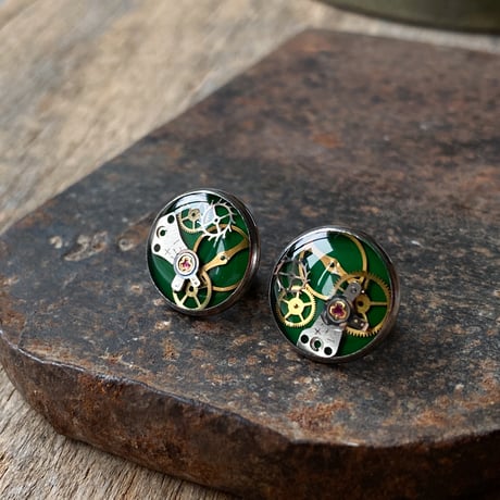 CLOPOA standard pierced earrings green【K0921】
