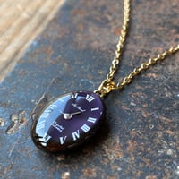 【企画展作品】antique oval dial necklace "ORIENT" K18GP【something special/S0005】