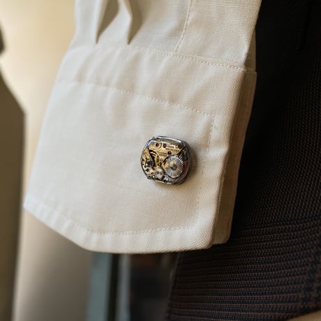 【new!!】antique movement cufflinks "GRUEN"(ボックス付)【K1011】