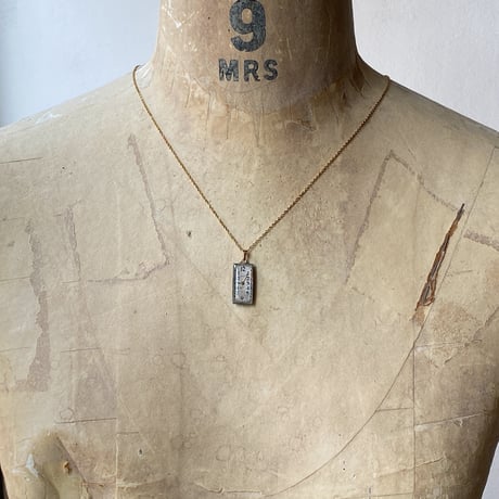 【new!!】antique rectangle necklace "WALTHAM" K18GP【K1031】