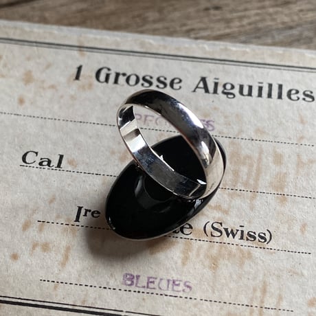 antique dial ring #13 SV925  "1920's art nouveau" ボックス付【K0757▲】