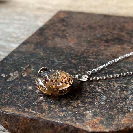 antique movement necklace "CROTON" SV925(ボックス付)【K1000】