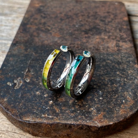 【再製作】CLOPOA season's multicolored 2way earcuff&rings 2本セット"May 25th" 【K1029】