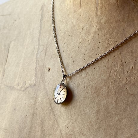 antique teardrop dial necklace【K0868】