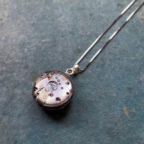 【企画展作品】antique small movement necklace "SEIKO" SV925【something special/S0011】