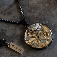 CLOPOA BLACK standard necklace gold【K0567】
