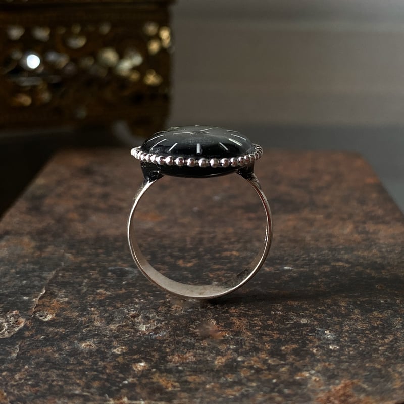 企画展作品】antique lightgreen dial ring 