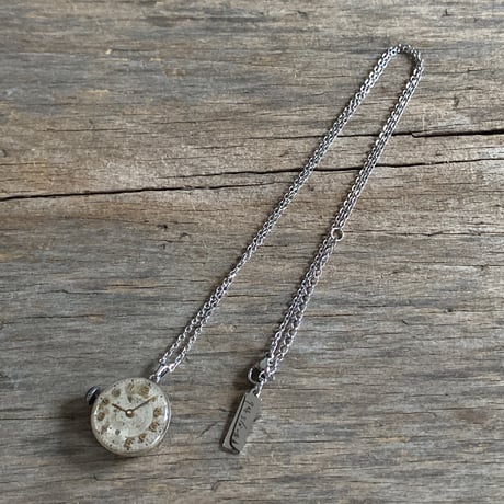 antique dial&movement necklace【K0782】