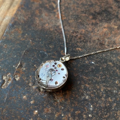 【企画展作品】antique small movement necklace "SEIKO" SV925【something special/S0011】