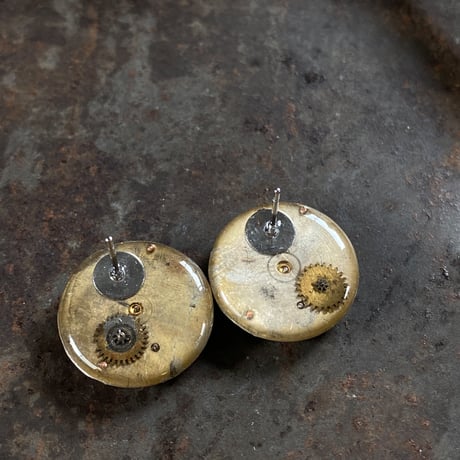 【K0618】 dial pierced earrings