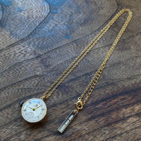 antique dial&movement necklace K18GP【K0826】