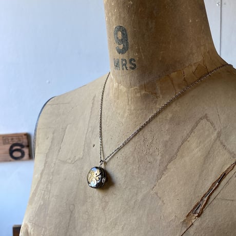 antique dial&movement reversible necklace【K0610】